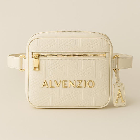 Alvenzio White Premium Waist Bag