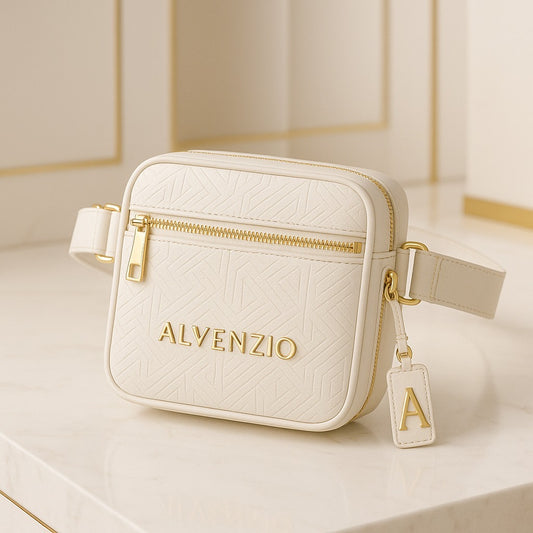 Alvenzio White Premium Waist Bag